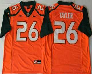 Men%27s Miami Hurricanes #26 Sean Taylor Orange Stitched NCAA Nike College Football Jersey->miami hurricanes->NCAA Jersey